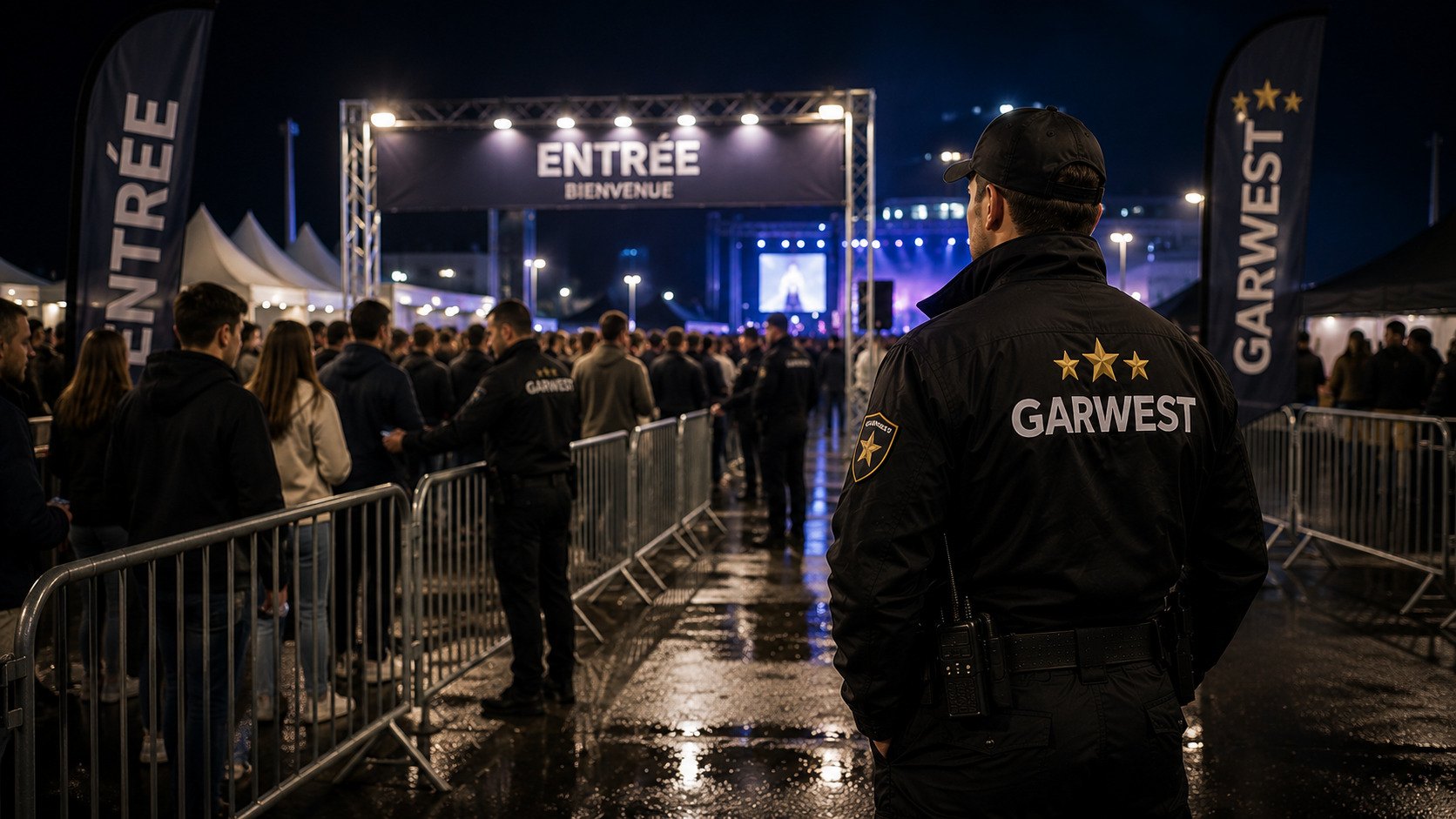 Public rassemblé devant la scène d’un événement