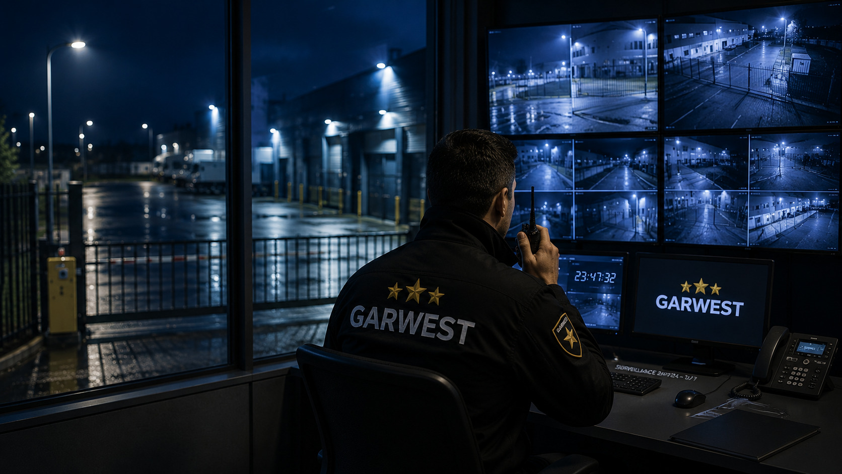 Caméras de surveillance installées sur un bâtiment